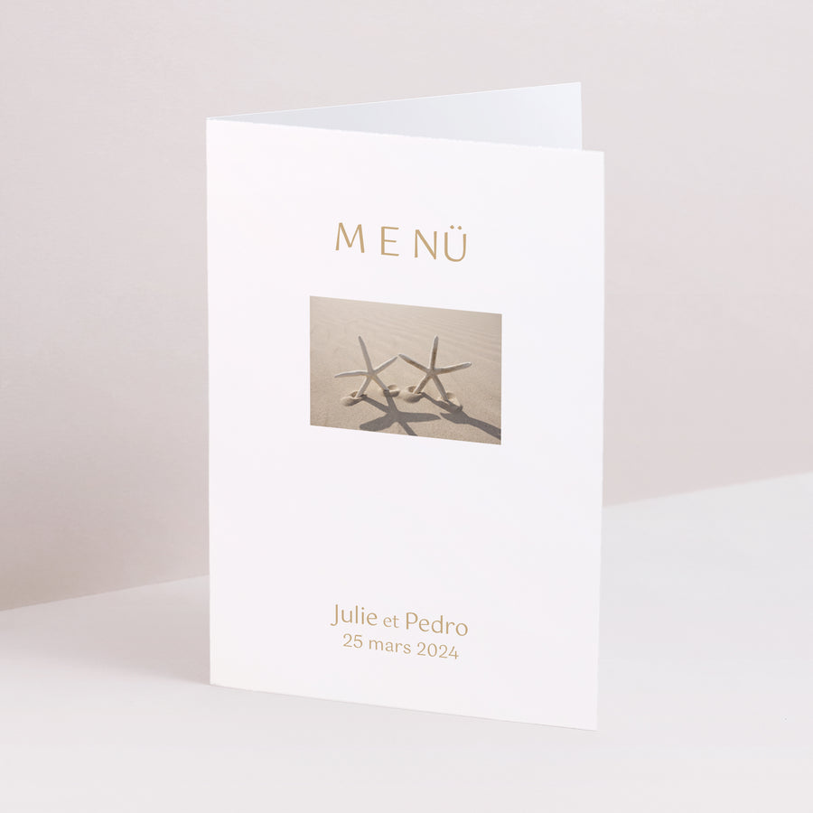 Menükarte Geburt Doppelter Porträtflügel Personalisierte Ziehharmonika foto