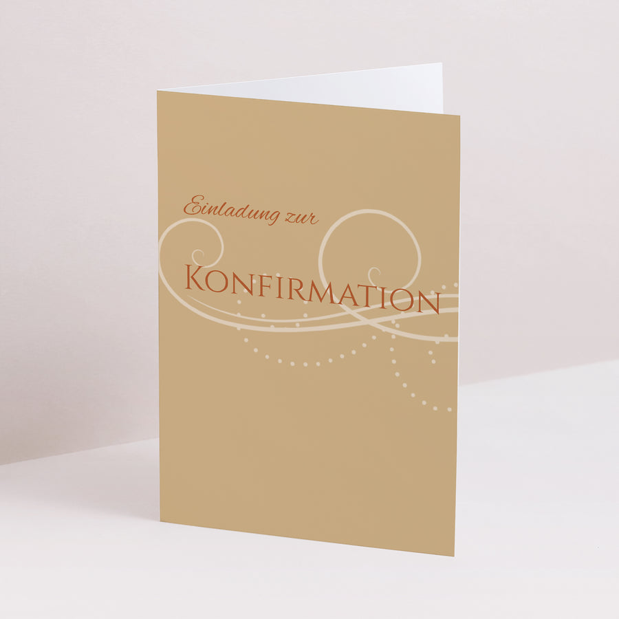 Einladungskarte Kommunion Doppelter Porträtflügel Glaubensbekenntnis - Mädchen foto