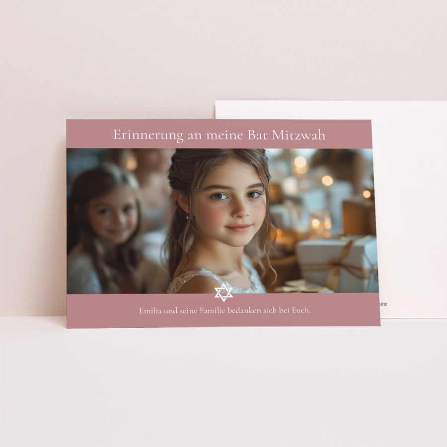 Dankeskarte Bat Mitzvah Landschaft Danke Bat Mitzvah foto