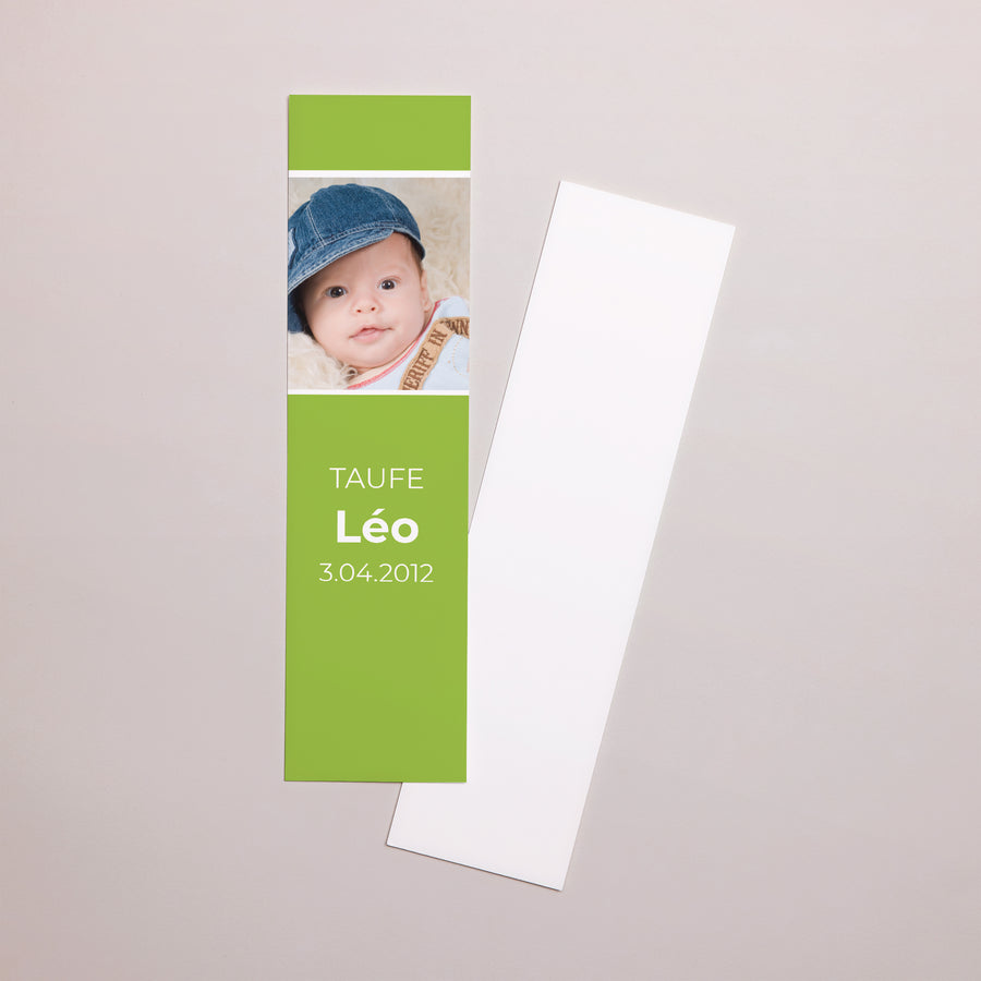 Lesezeichen Taufe Lesezeichen Blaue Taufe foto