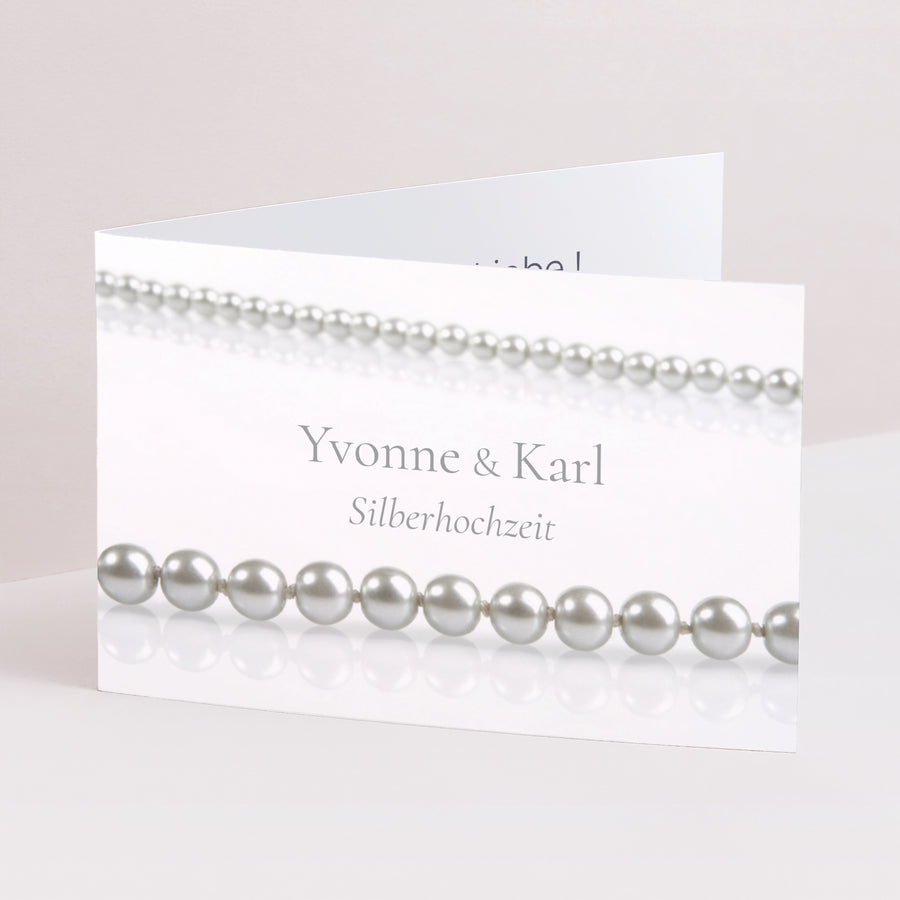 Beilegekarte Hochzeitstag Doppelflügel-Landschaft Perlenhochzeit - 30 Jahre Ehe foto