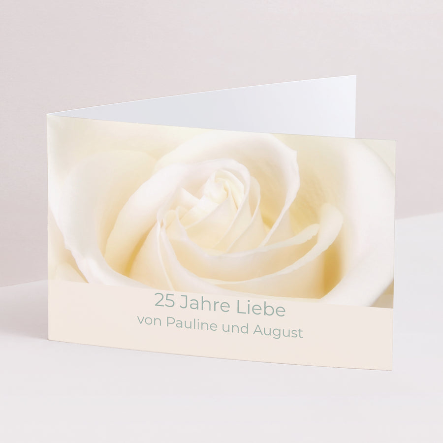 Beilegekarte Hochzeitstag Doppelflügel-Landschaft Rosenhochzeit - 17 Jahre Ehe foto