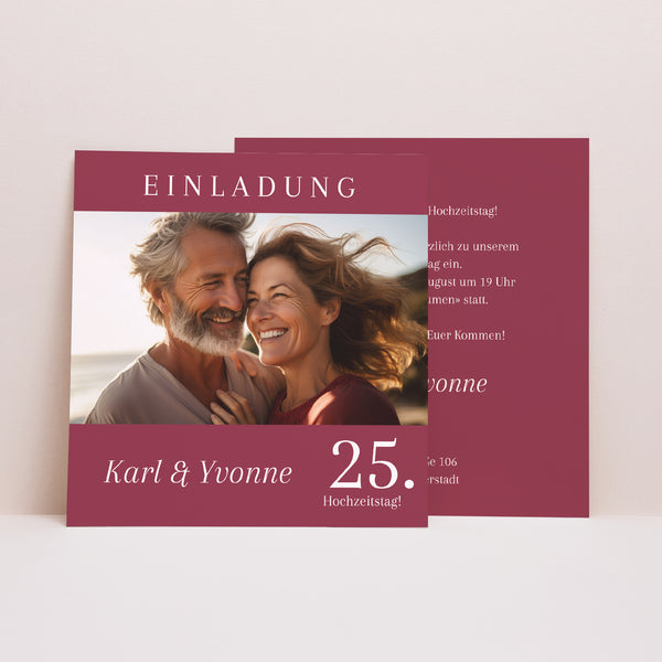 Einladungskarte Hochzeitstag Quadrat Hochzeiten foto