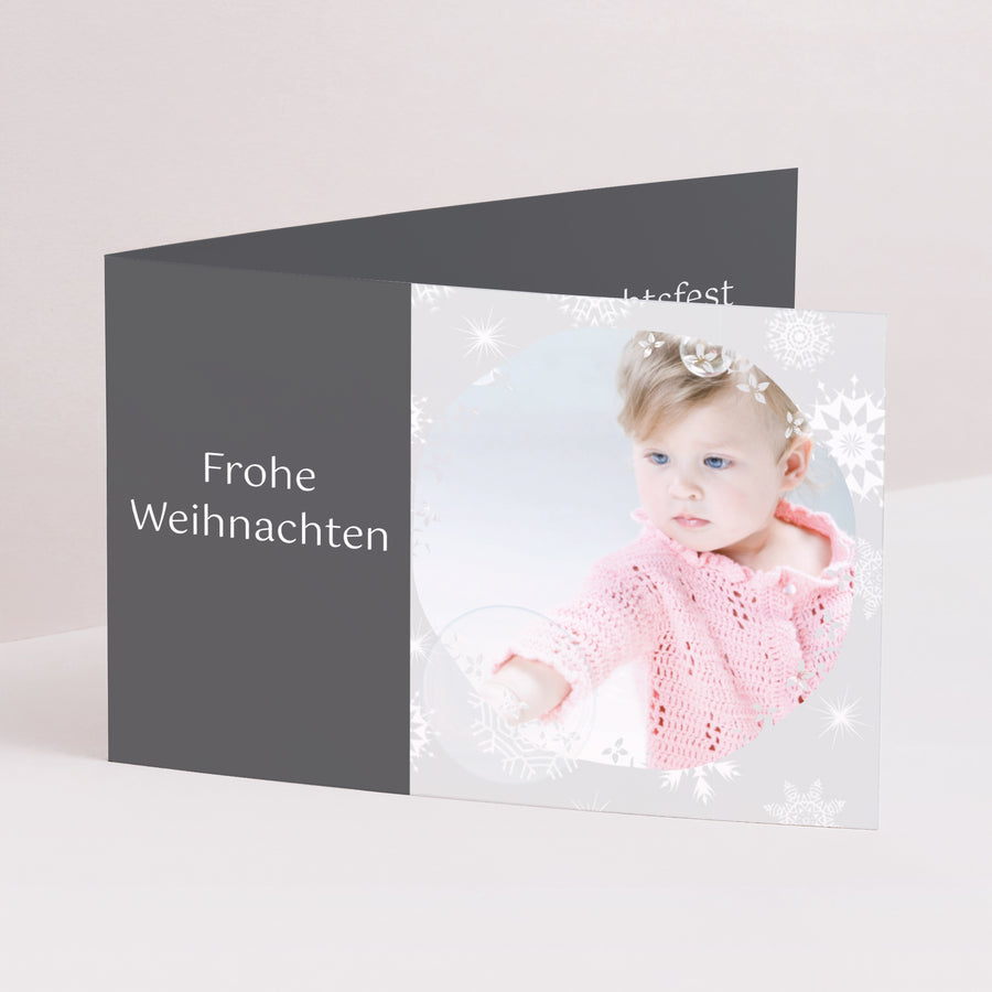 Weihnachtskarte Weihnachten Doppelflügel-Landschaft Funkelndes Jahr foto