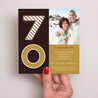 Einladungskarte Geburtstag Quadrat 70 Jahre - Gold und Schokolade foto N° 2