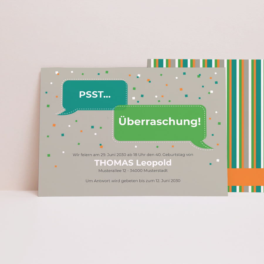 Beilegekarte Geburtstag Erwachsener Landschaft Superüberraschung foto