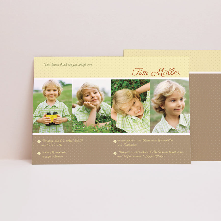 Taufeinladung Landschaft die Taufe von Dimitri foto