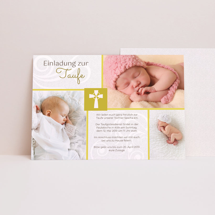 Taufeinladung Landschaft Modern Golden foto