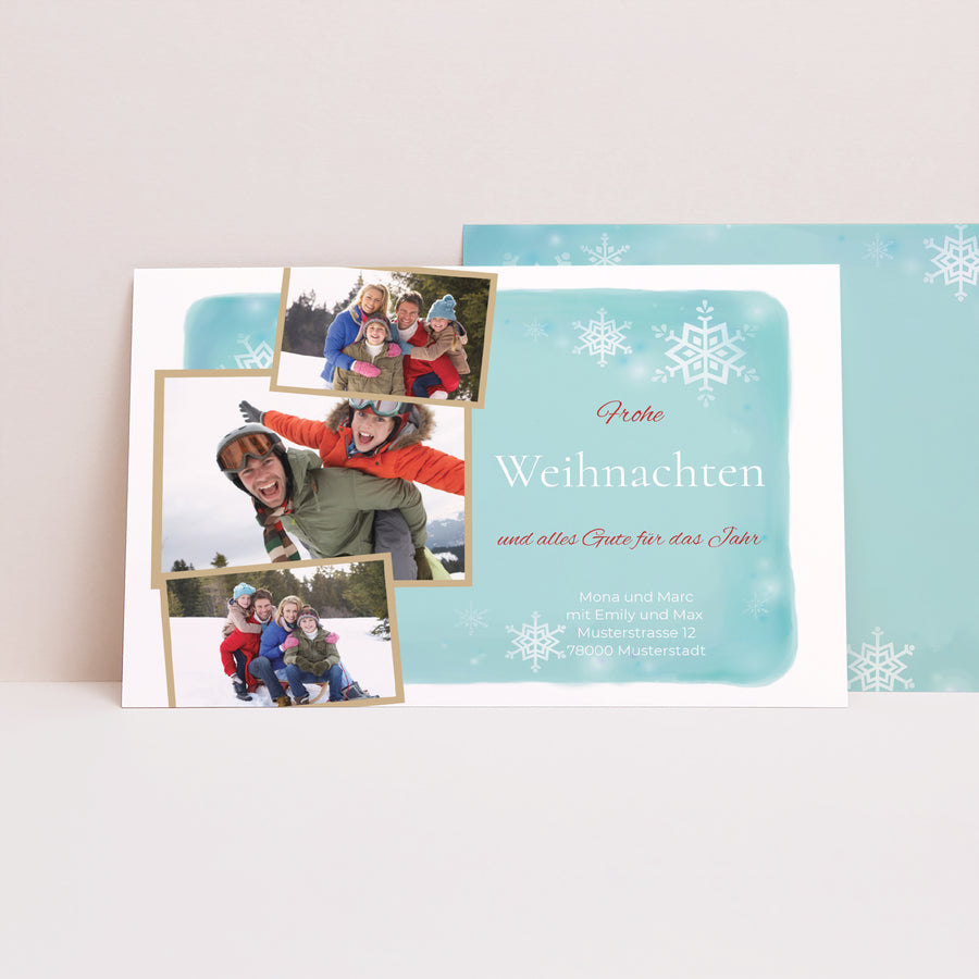 Weihnachtskarte Weihnachten Landschaft Mit Freude erfüllt foto