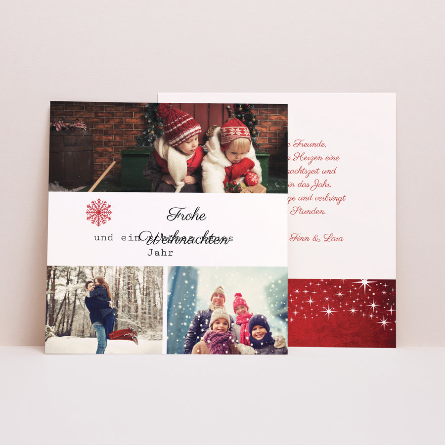 Weihnachtskarte Weihnachten Quadrat Ein bisschen Magie... foto