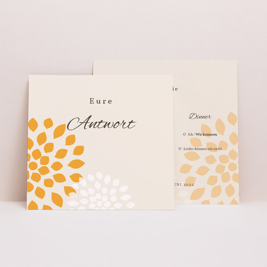 Antwortkarte Hochzeit Quadrat Provenzalische Landschaft foto