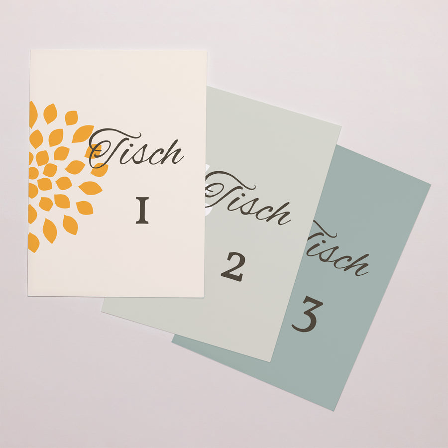 Tischnummern Hochzeit Rechteck Provenzalische Landschaft foto