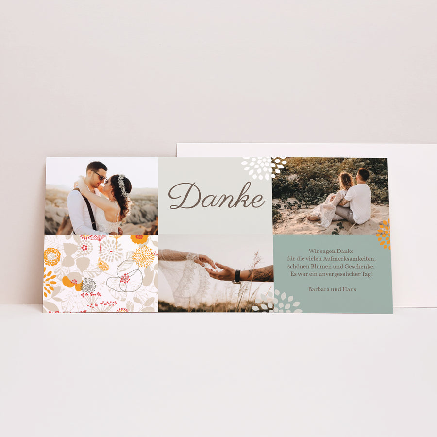 Dankeskarte Hochzeit Panoramische Landschaft Provenzalische Landschaft foto