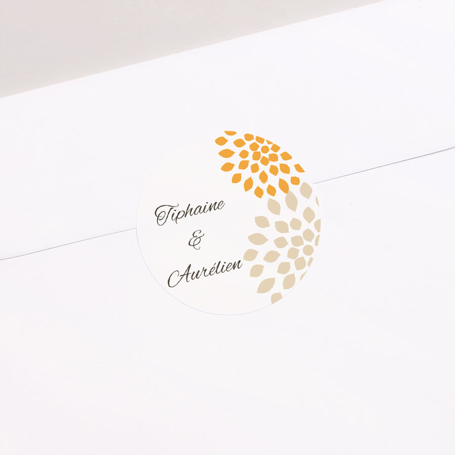 Sticker Hochzeit Rund Provenzalische Landschaft foto