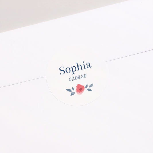 Sticker Geburt Rund Liberty foto