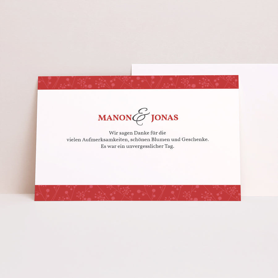 Beilegekarte Hochzeit Landschaft Multi-Fotos und rote Herzen foto