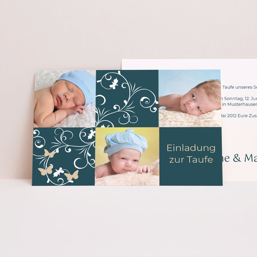 Taufeinladung Landschaft Sakrament und Fotos foto