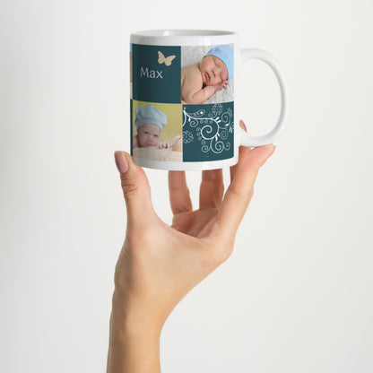 Tasse Taufe Weiß Sakrament und Fotos foto N° 2