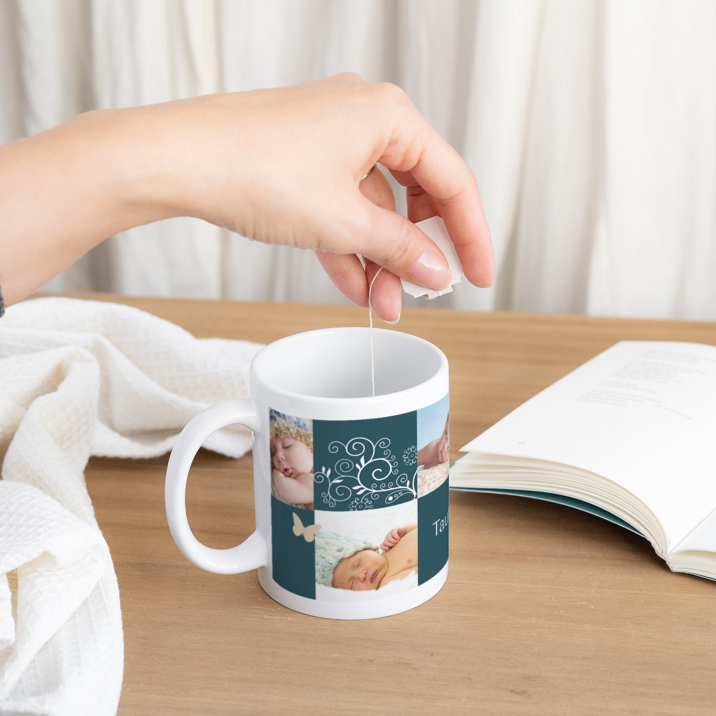 Tasse Taufe Weiß Sakrament und Fotos foto N° 3