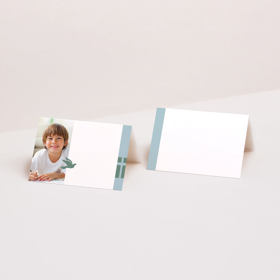 Tischkarten Kommunion Quer Heiliges Datum foto