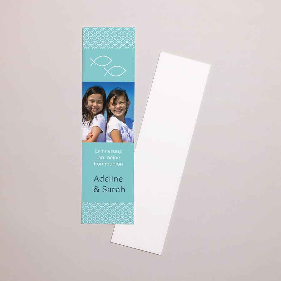 Lesezeichen Kommunion Lesezeichen Wunderbarer Fischfang foto