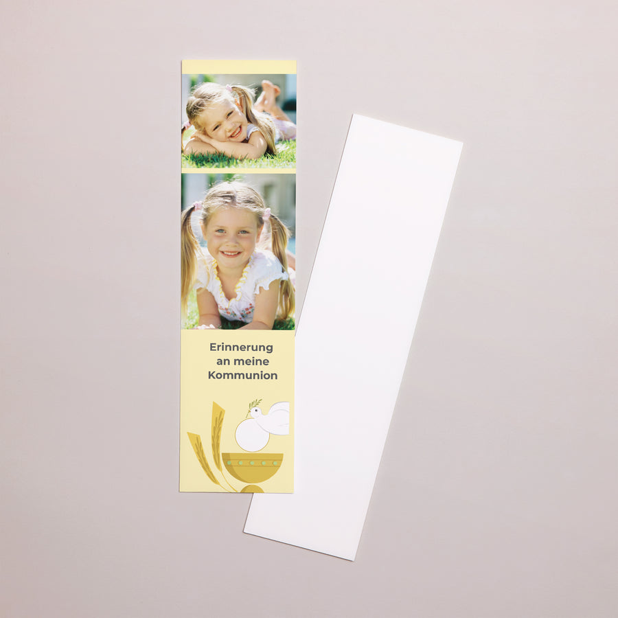 Lesezeichen Kommunion Lesezeichen Illustrierte Kommunion - gelb foto