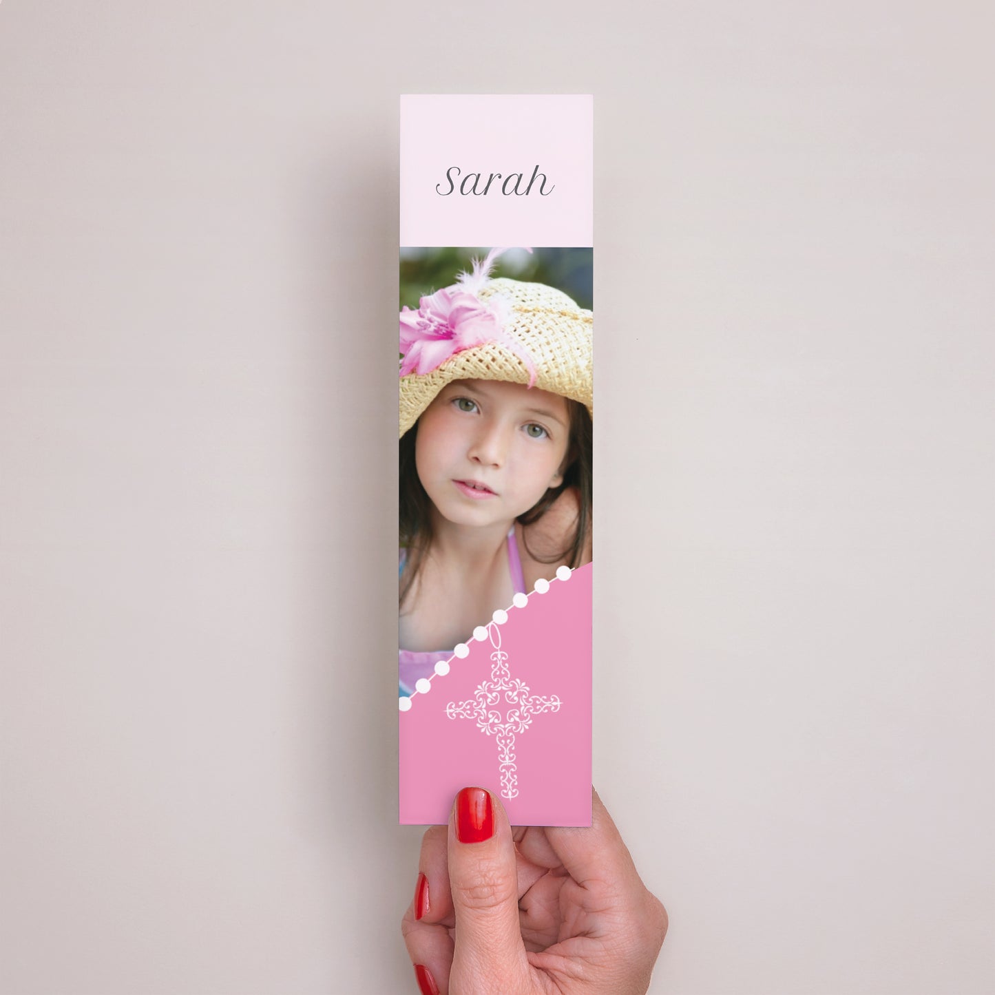 Lesezeichen Kommunion Lesezeichen Heilige Kommunion - rosa foto N° 2