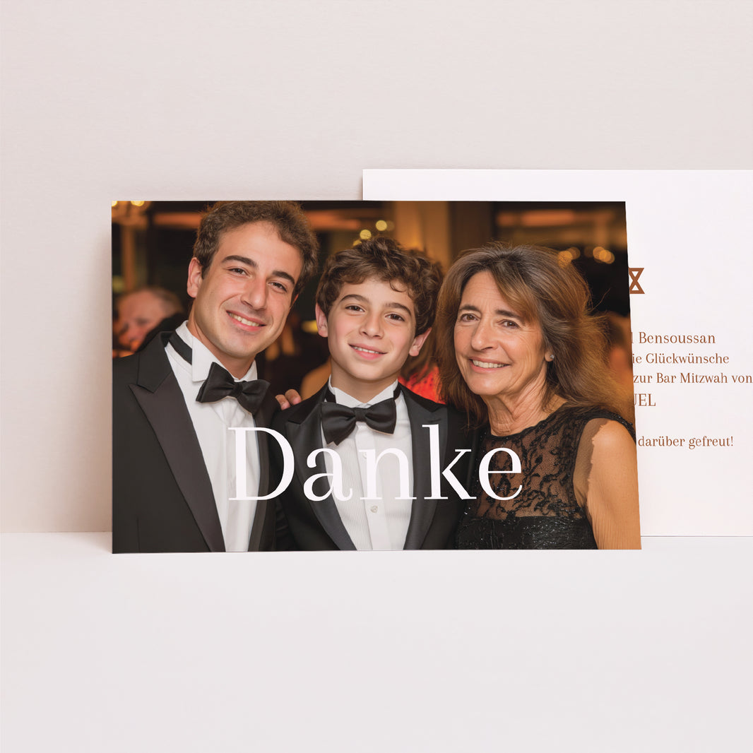 Dankeskarte Bar Mitzvah Landschaft Danke fotografisch foto N° 1