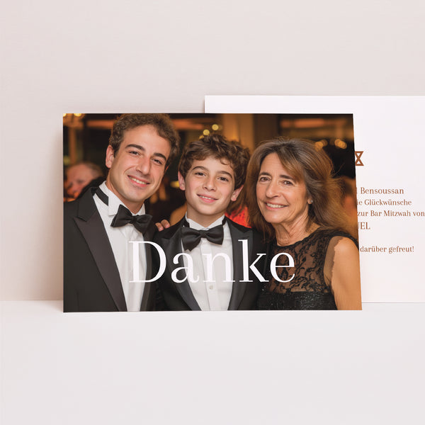 Dankeskarte Bar Mitzvah Landschaft Danke fotografisch foto