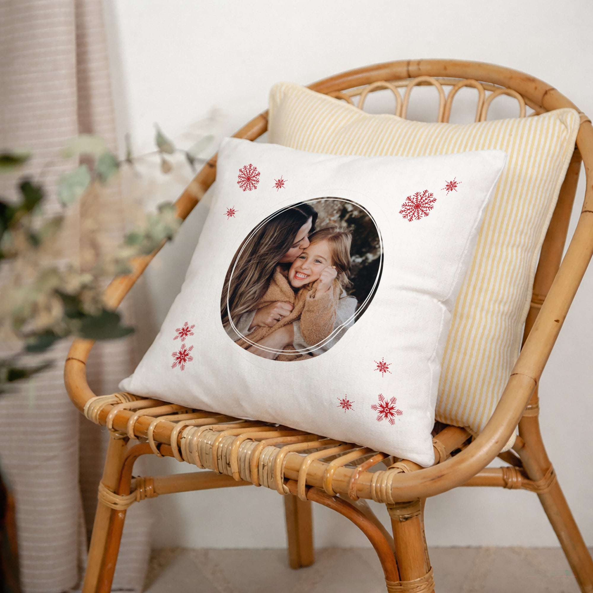 Kissen Objekte Natürliche Beige Personalisiertes Kissen Weihnachten foto N° 2