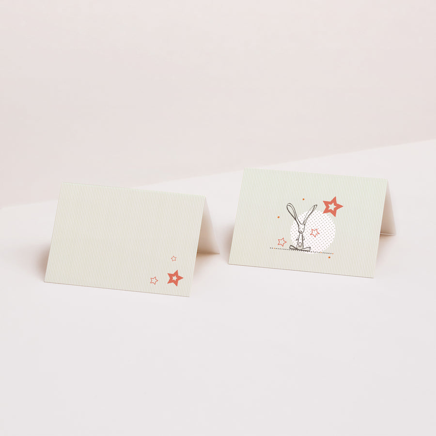 Tischkarten Taufe Quer Ganz sanft foto