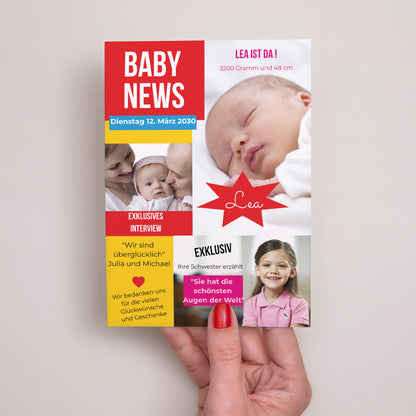 Geburtskarte Hier ist Baby foto N° 2