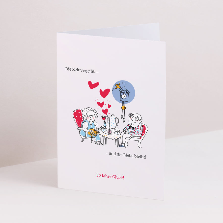 Beilegekarte Hochzeitstag Doppelter Porträtflügel Instant Tee foto