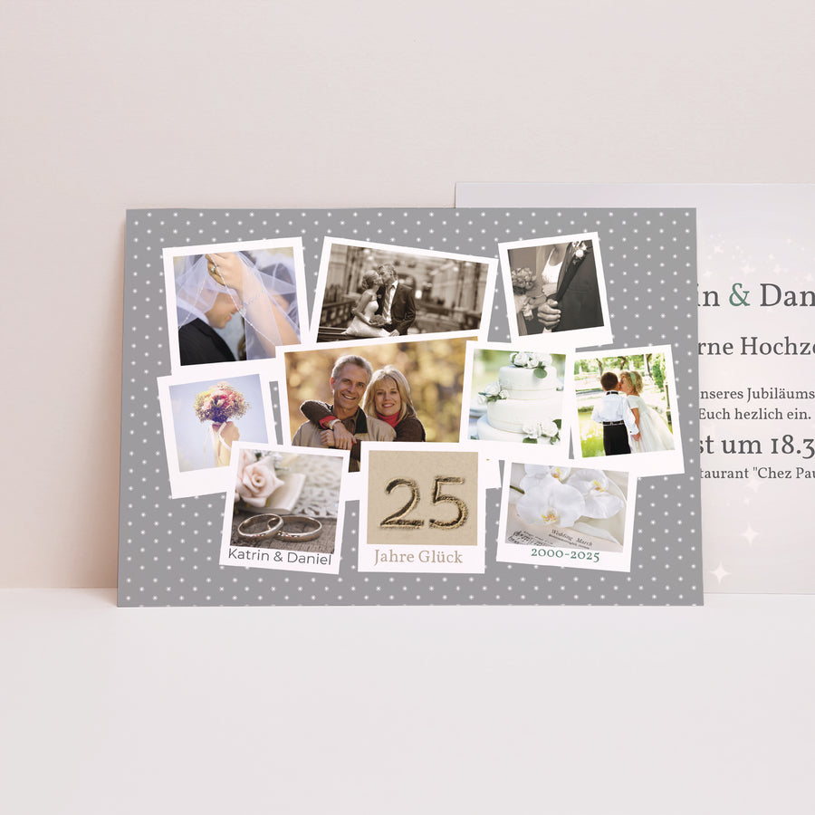 Beilegekarte Hochzeitstag Landschaft retrospektives Sammelsurium foto