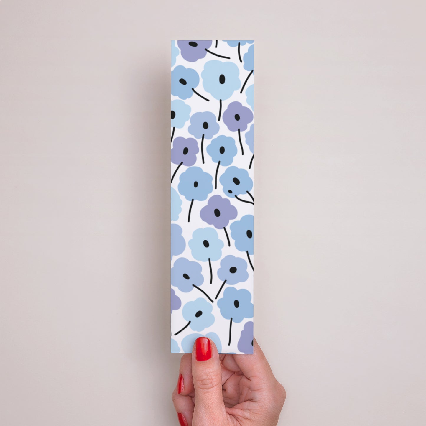 Lesezeichen Kommunion Lesezeichen Blaue Blumen foto N° 3