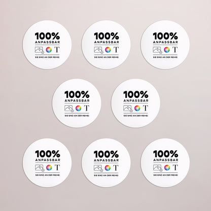 Taufeinladung Set von 8, magnetisch, rund, Ø 10 cm Do It Yourself II foto N° 3