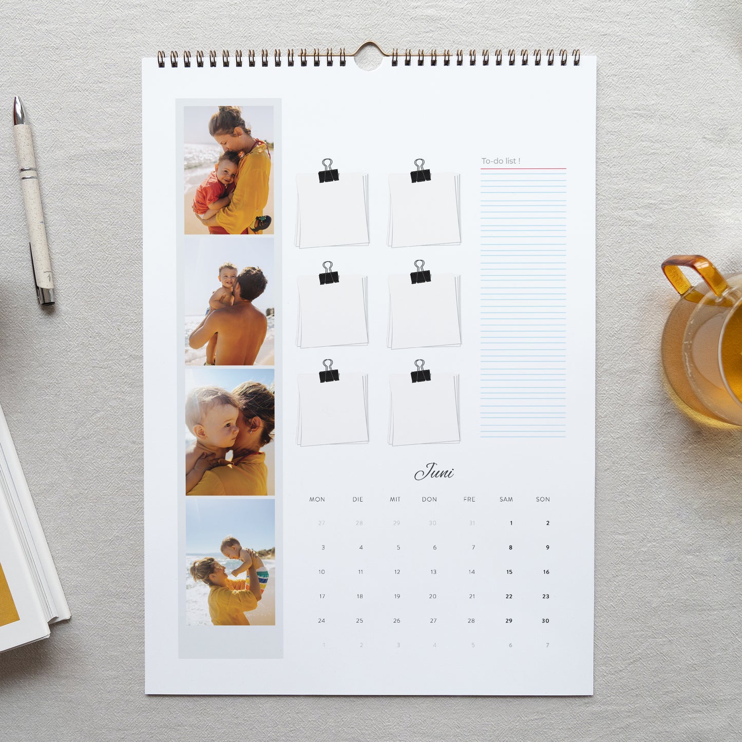 Kalender Weihnachten Wandgemälde A3 Familiär foto N° 2