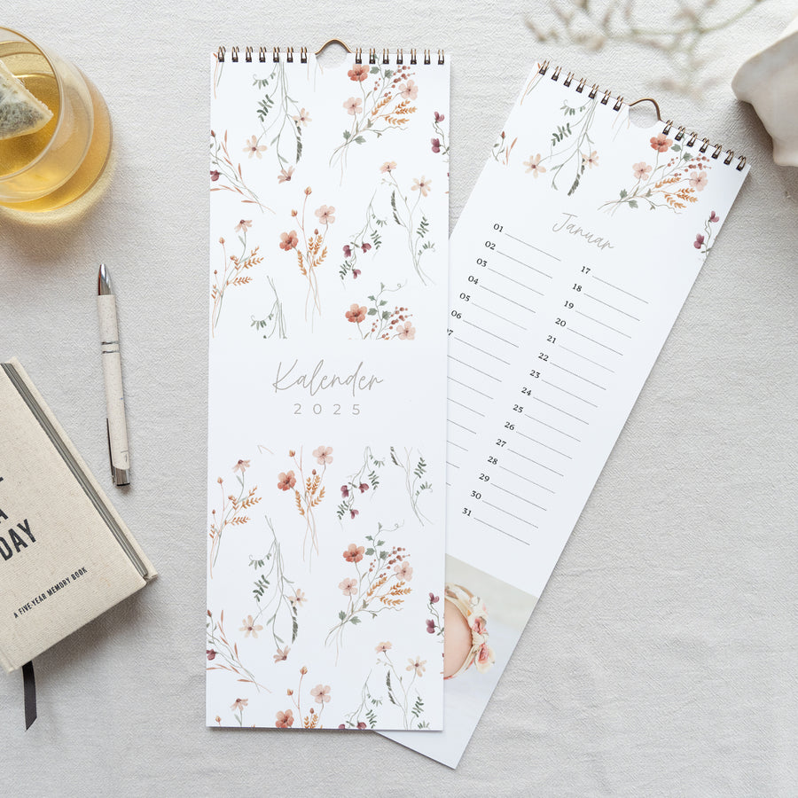 Kalender Weihnachten Beständig Blumendesign foto