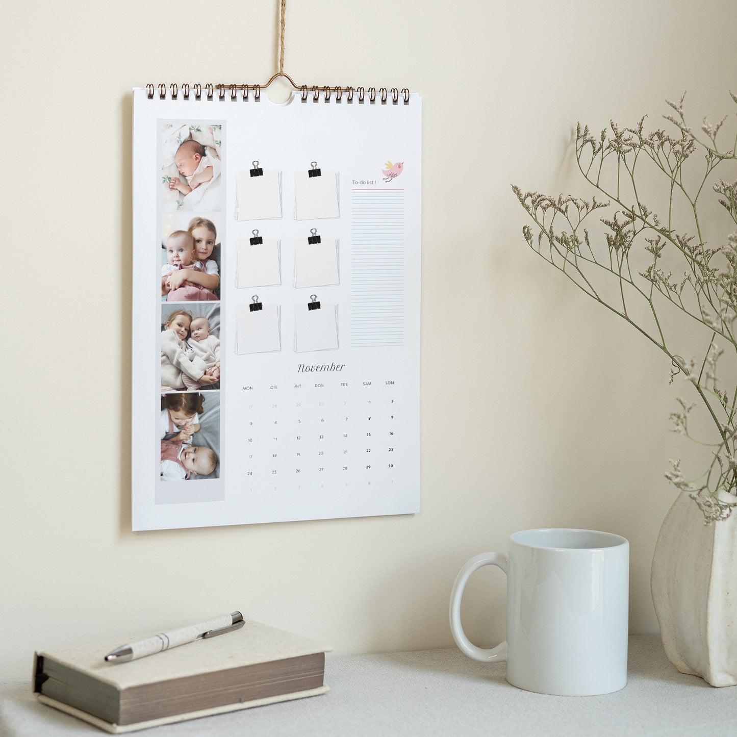 Kalender Weihnachten Wandbild A4 Mädchen foto N° 3
