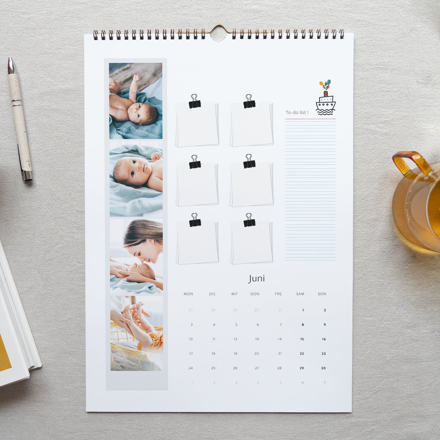 Kalender Weihnachten Wandgemälde A3 Junge foto N° 2