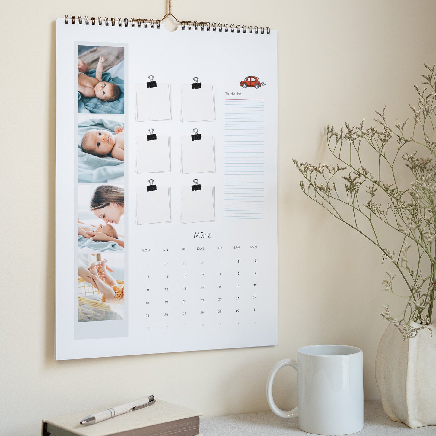 Kalender Weihnachten Wandgemälde A3 Junge foto N° 3