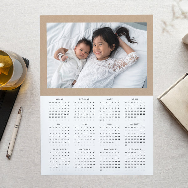 Kalender Weihnachten Einzelseite Porträt Kraft foto