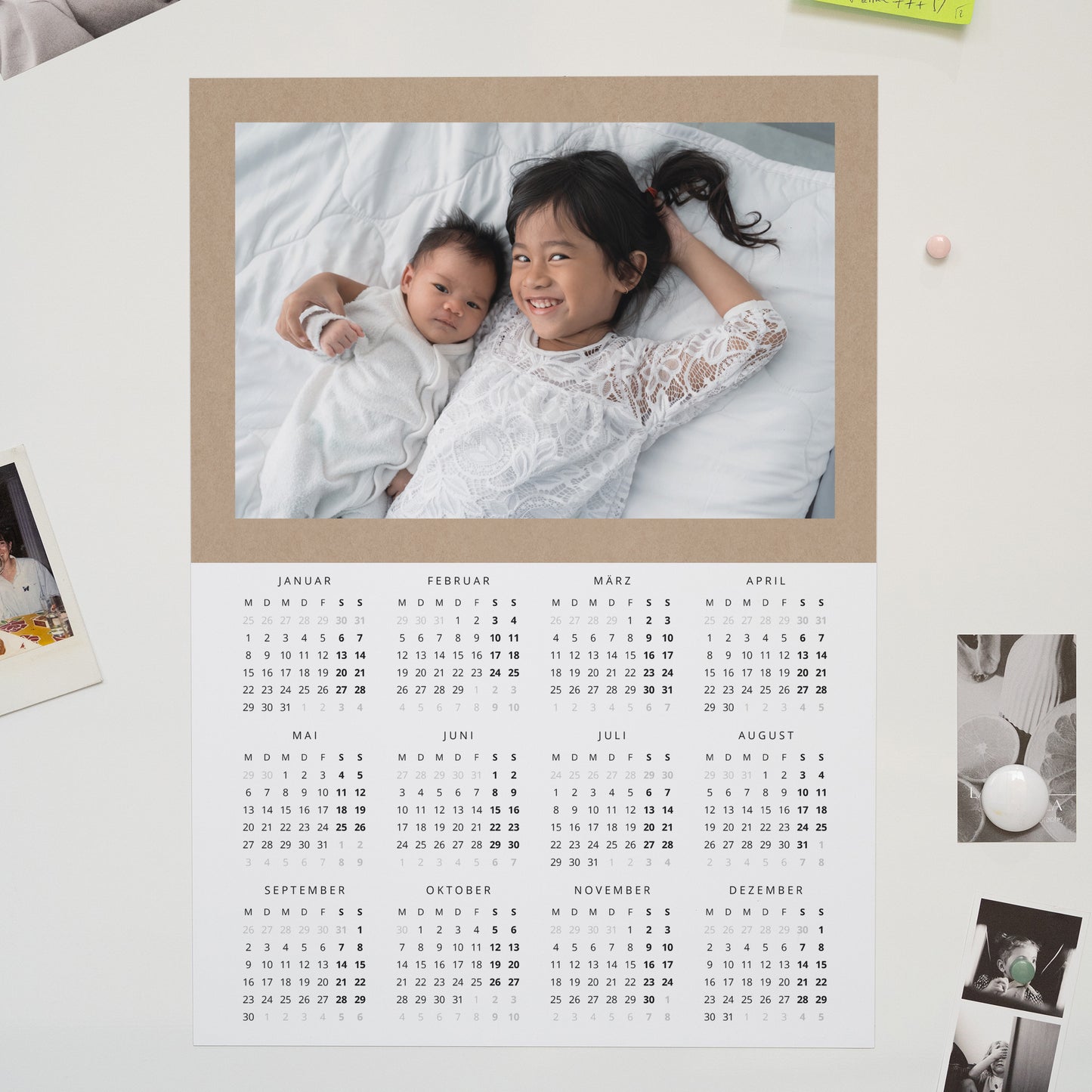 Kalender Weihnachten Magnetischer, einblattkalender hochformat Kraft foto N° 1