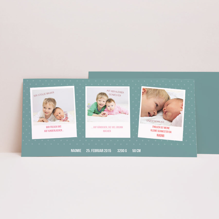 Geburtskarte Panoramische Landschaft Besondere Bekanntmachung foto