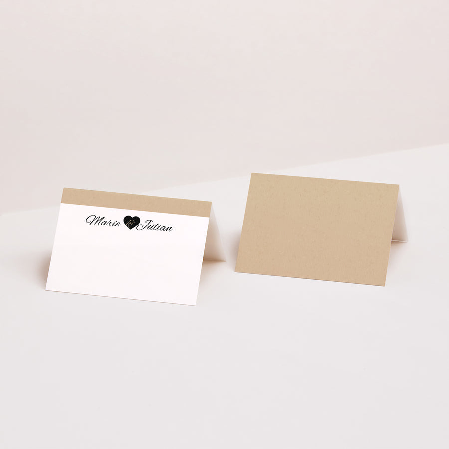 Tischkarten Hochzeit Quer Unsere Geschichte foto
