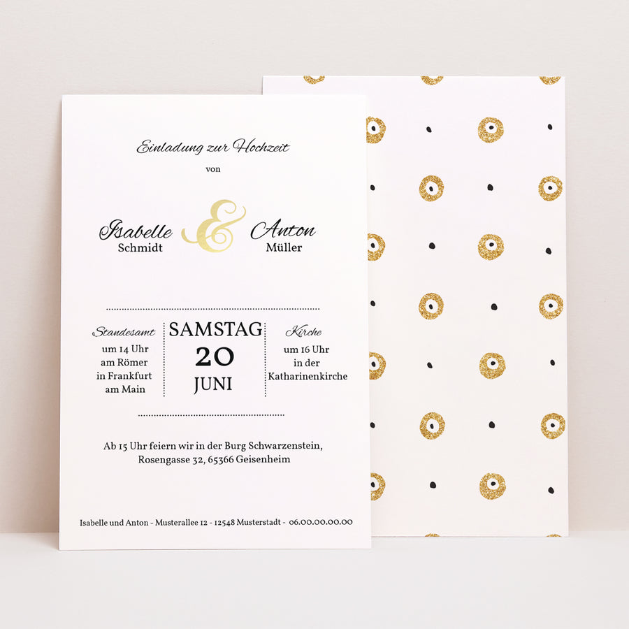 Hochzeitseinladung PortraitPorträt De Bon Ton foto