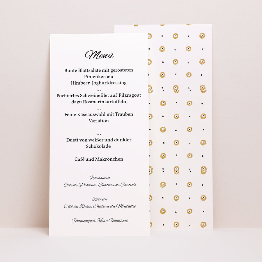 Menükarte Hochzeit Panoramatisches Porträt De Bon Ton foto
