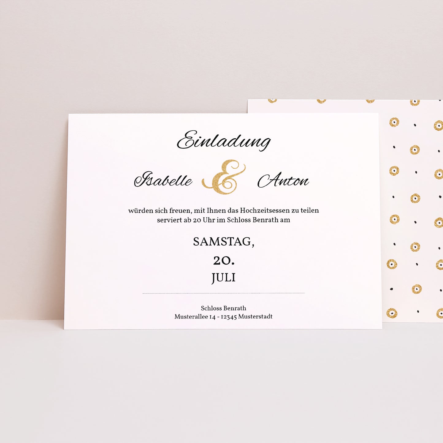 Beilegekarte Hochzeit Landschaft De Bon Ton foto N° 1