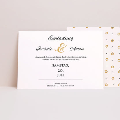 Beilegekarte Hochzeit Landschaft De Bon Ton foto N° 1