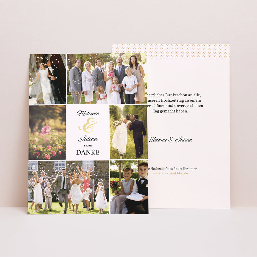 Dankeskarte Hochzeit De Bon Ton foto